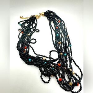 SALE! Multi strand glass seed bead layer necklace!